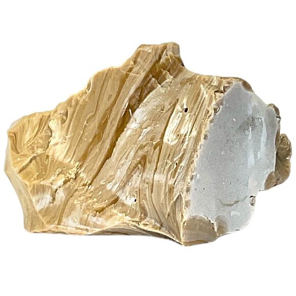 Chocolate Carmel Swirl Art Glass Cullet Slag Glass #5L20 - Picture 5 of 6